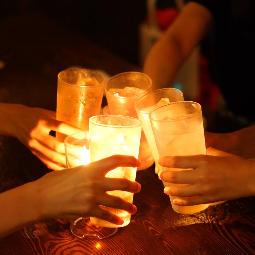 生ビールとハイボール